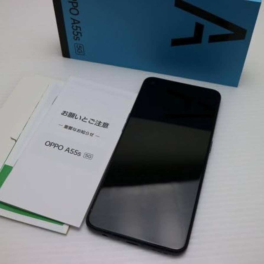 Amazon | SIMフリー OPPO A55s 5G 64GB ブラック | ノーブランド